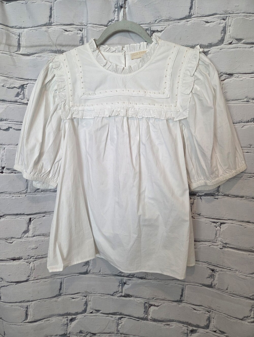 Ulla Johnson Adeline Cotton Blouse In White - Picture 2 of 7